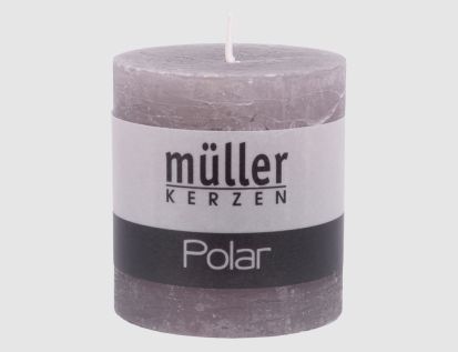 Stumpenkerze Polar Schiefer klein